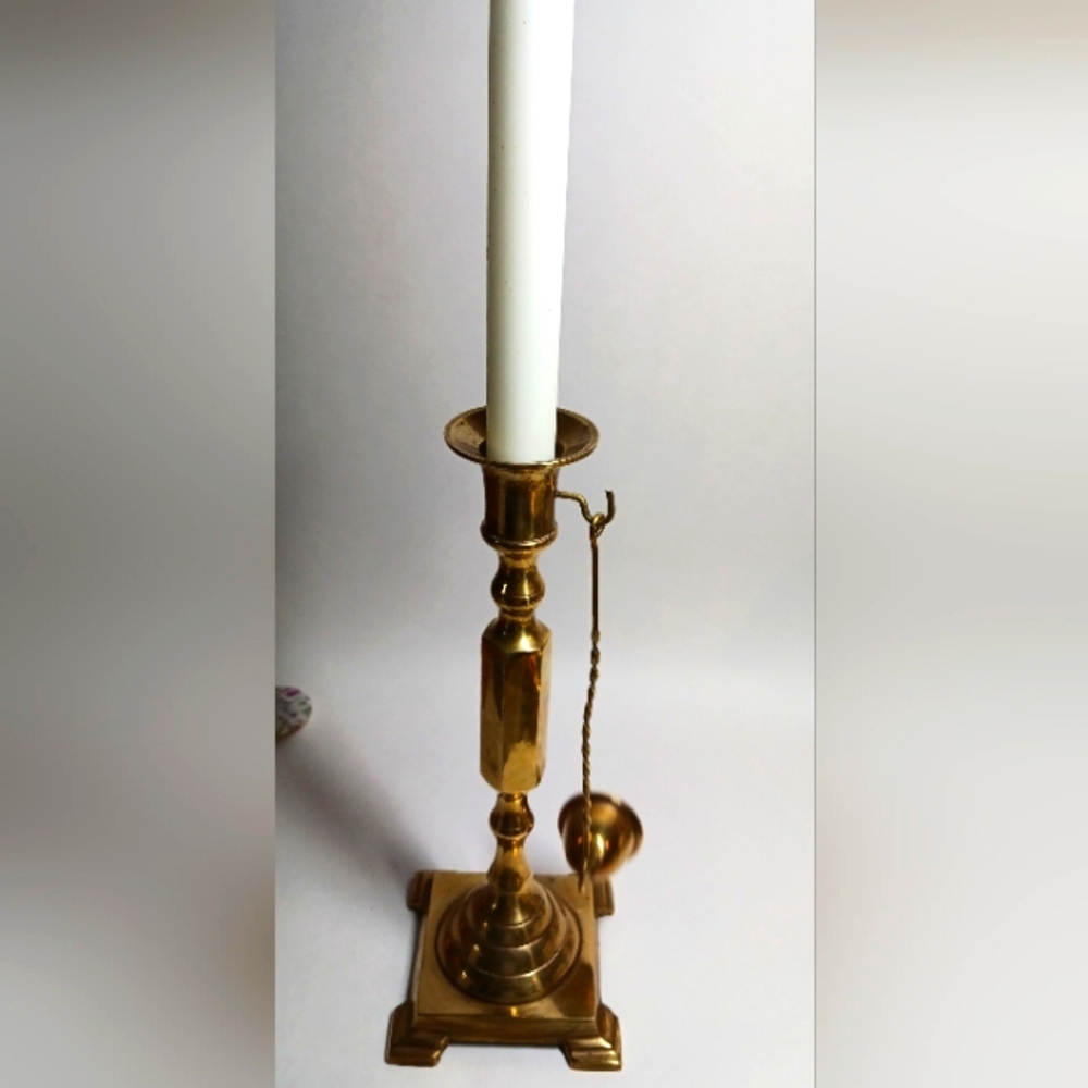 Vintage Archana Crafts Metal Candle Holder with Candle Shuffer